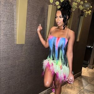 Attico feather dress